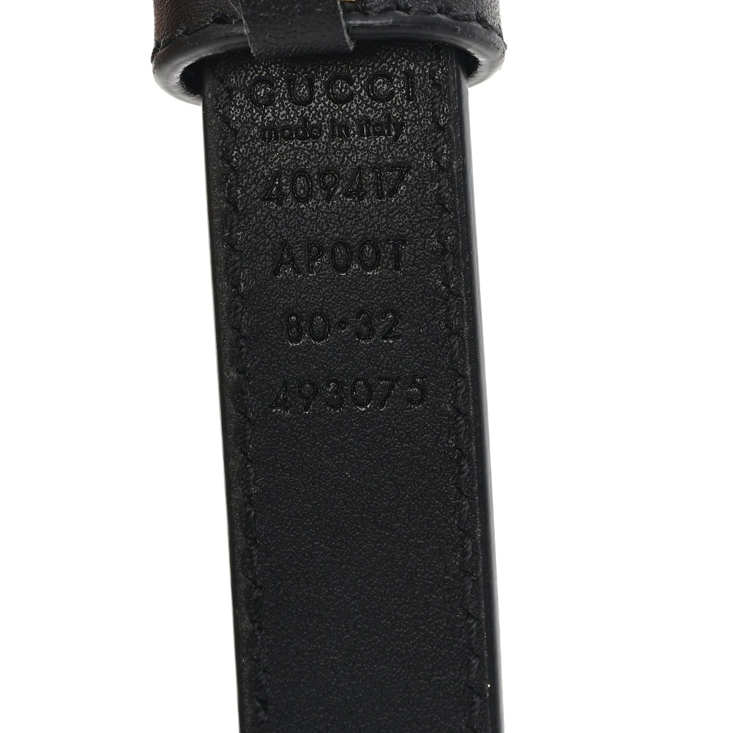 Gucci Calfskin Double G 20mm Belt 80 32 Black 3 of 6