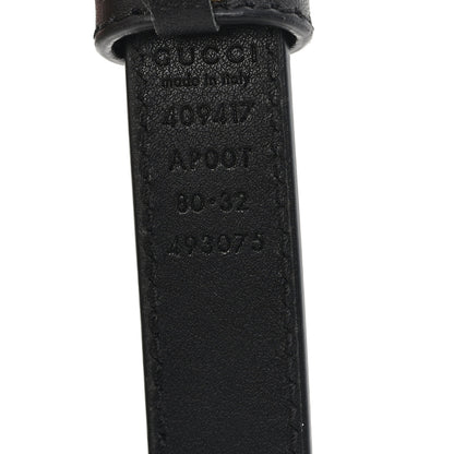 Gucci Calfskin Double G 20mm Belt 80 32 Black 3 of 6