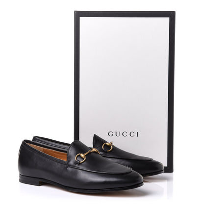 Gucci Calfskin Womens Jordaan Loafers 38 Black 10 of 10
