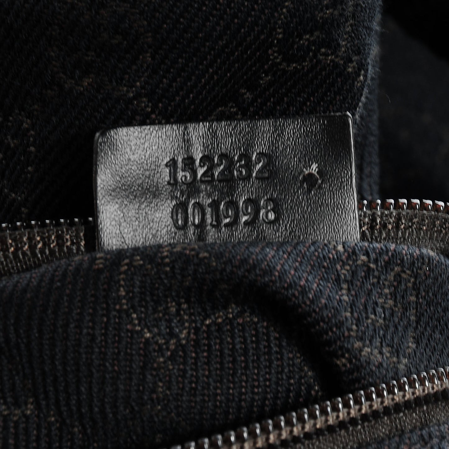 Denim Monogram Large Collapsible Travel Tote Dark Brown