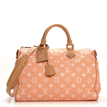 Louis Vuitton Calfskin Monogram Speedy P9 Bandouliere 40 Summer Peach 1 of 10