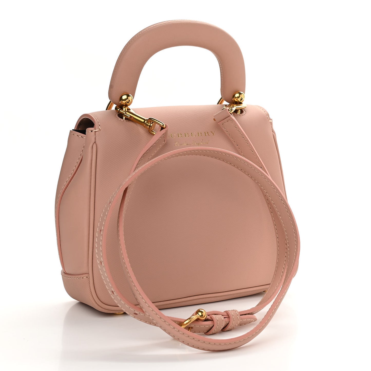 Trench Calfskin Small DK88 Top Handle Bag Ash Rose