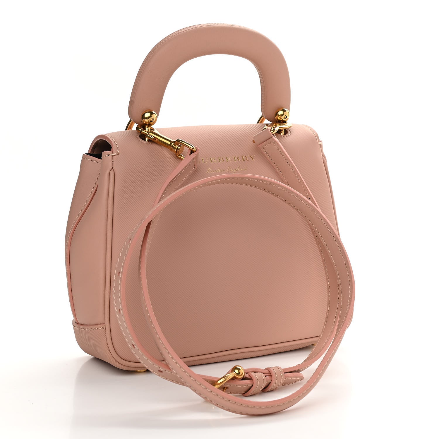 Burberry Trench Calfskin Small DK88 Top Handle Bag Ash Rose 3 of 13