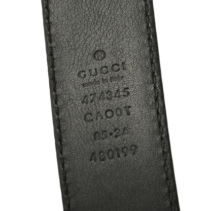 Gucci Calfskin Mens Interlocking G Belt 85 34 Black 4 of 4
