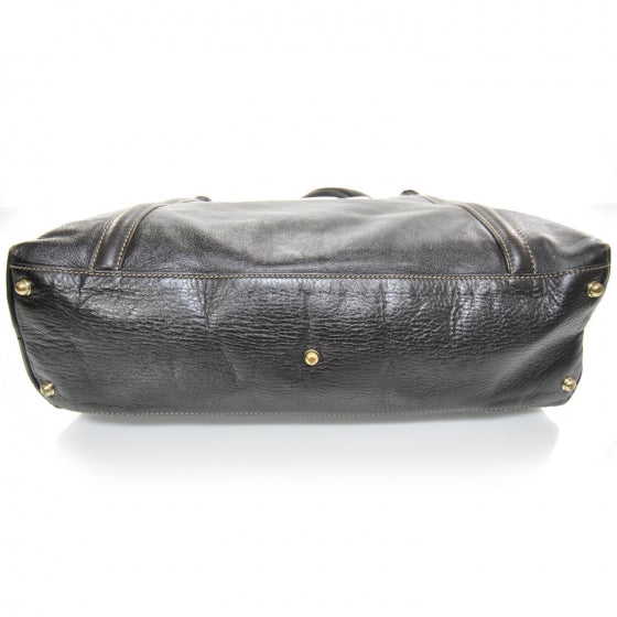 Leather Britt Tote Dark Brown