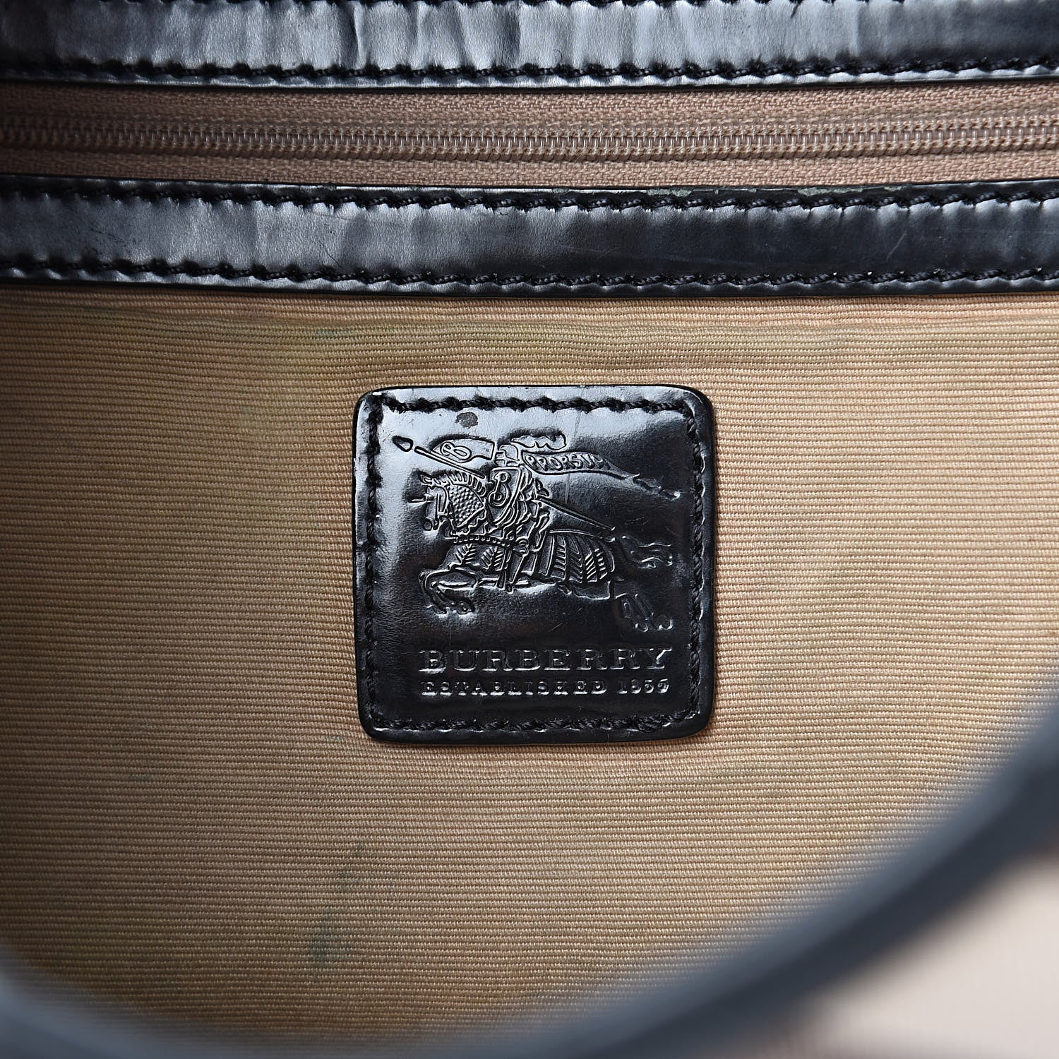 Burberry Calfskin Supernova Check Medium Barton Hobo Black 6 of 22