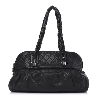 Chanel Distressed Lambskin Large Lady Braid Satchel Black 1 of 11