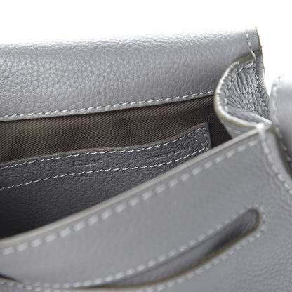 Chloe Calfskin Mini Marcie Round Crossbody Bag Cashmere Grey 8 of 9