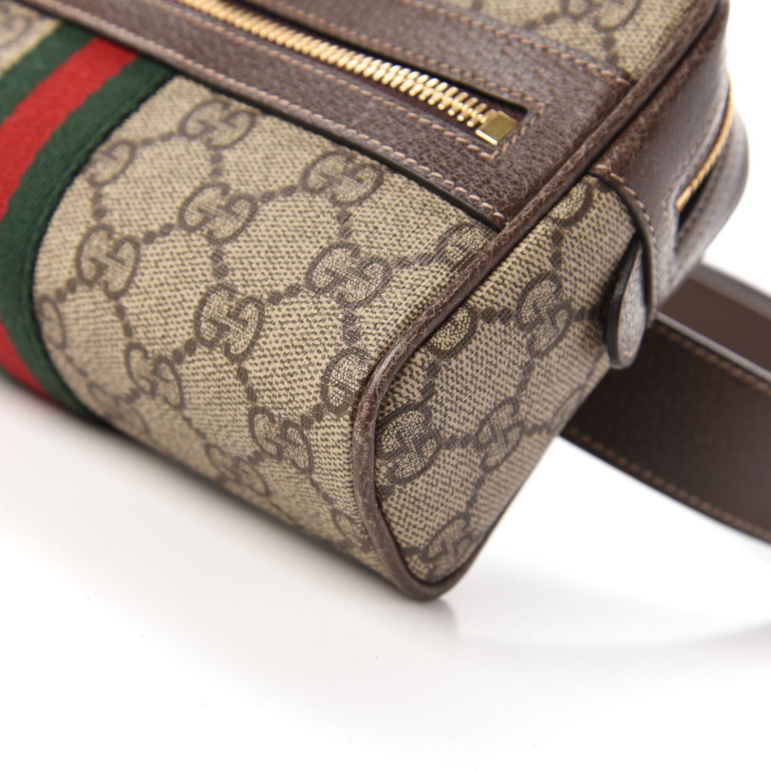Gucci GG Supreme Monogram Web Small Ophidia Belt Bag 85 34 Dark Brown 7 of 10