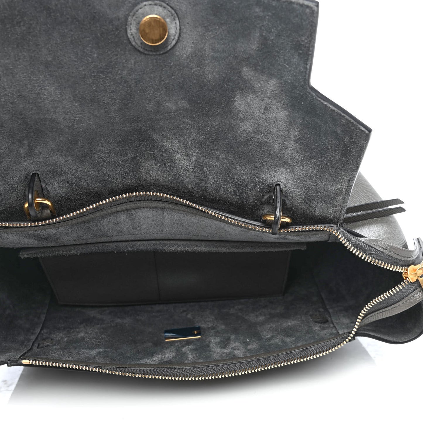Grained Calfskin Mini Belt Bag Grey