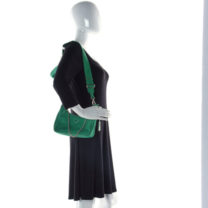 Prada Nylon Re-Edition 2005 Shoulder Bag Menta 2 of 9