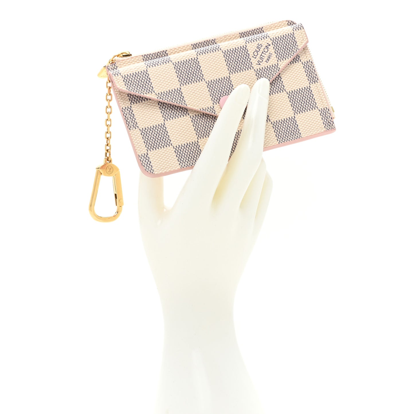 Damier Azur Recto Verso Card Holder Rose Ballerine