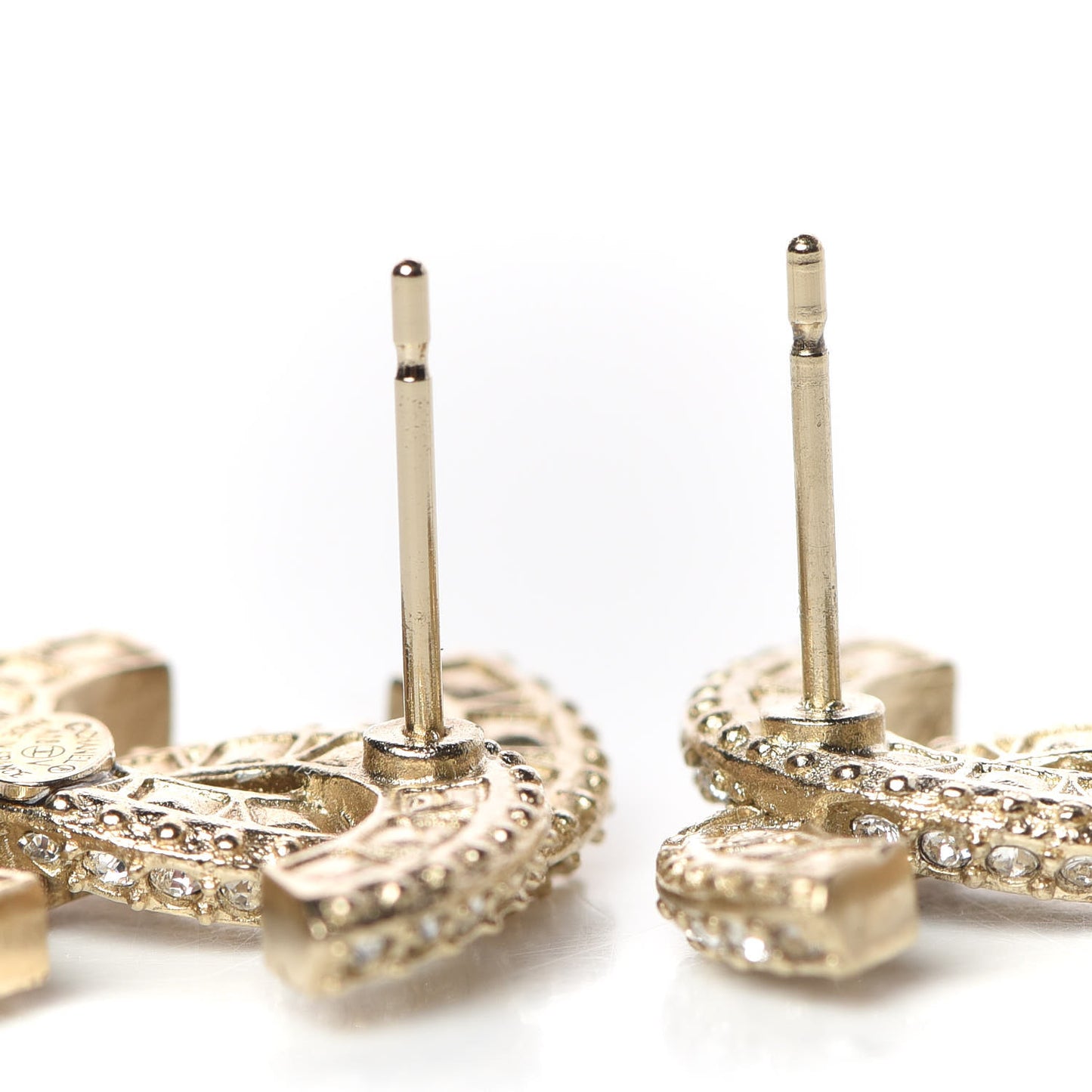 Crystal CC Earrings Gold