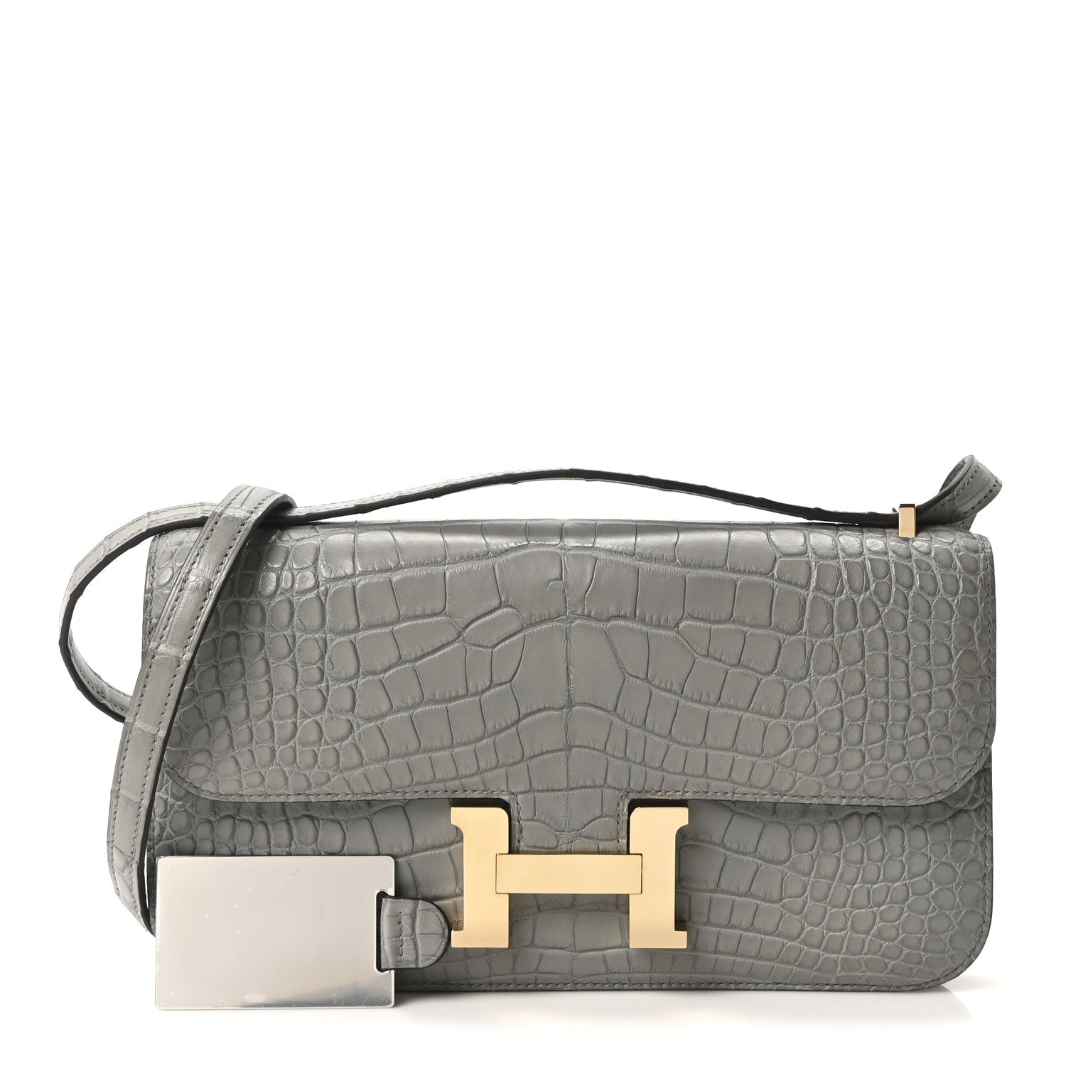 Hermes Matte Alligator Constance 1-Elan Gris Cement 1830516