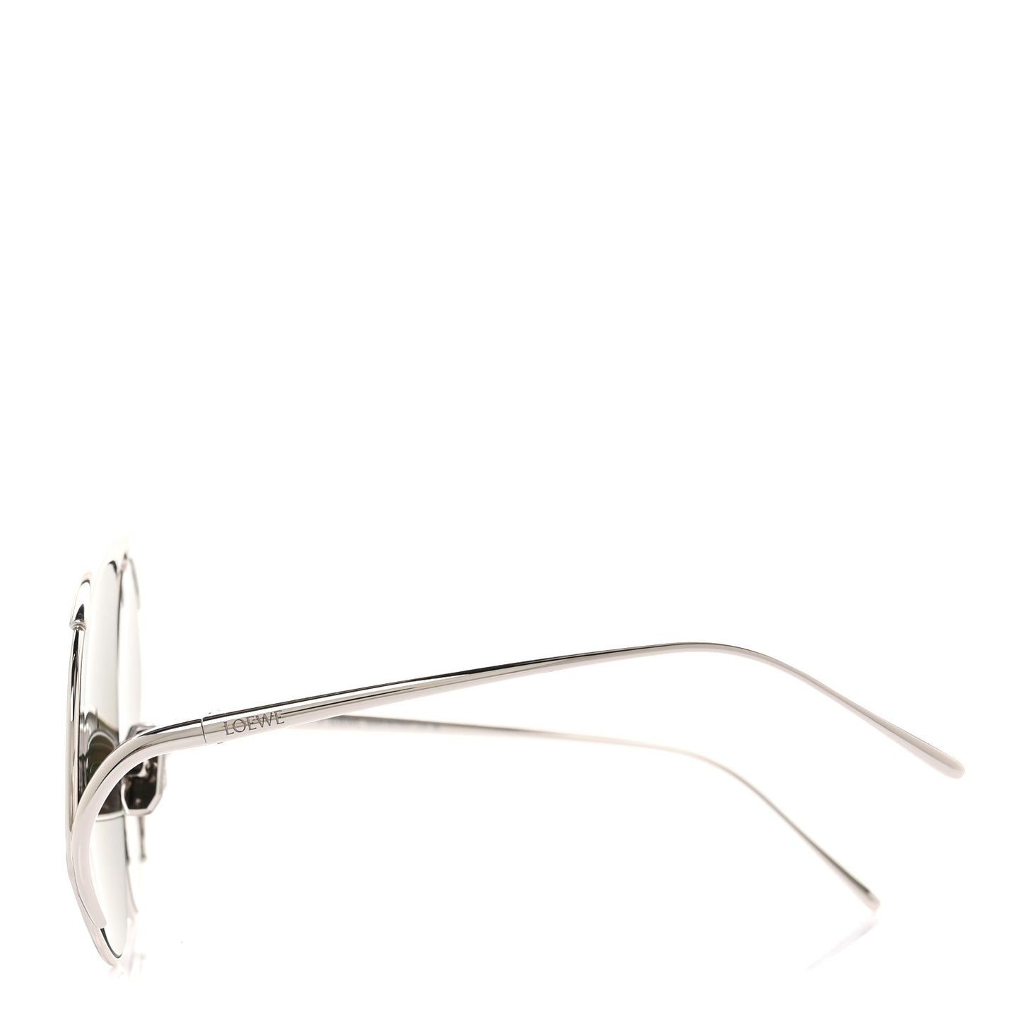 Metal Hillock Aviator Oversized Sunglasses LW40180U Silver