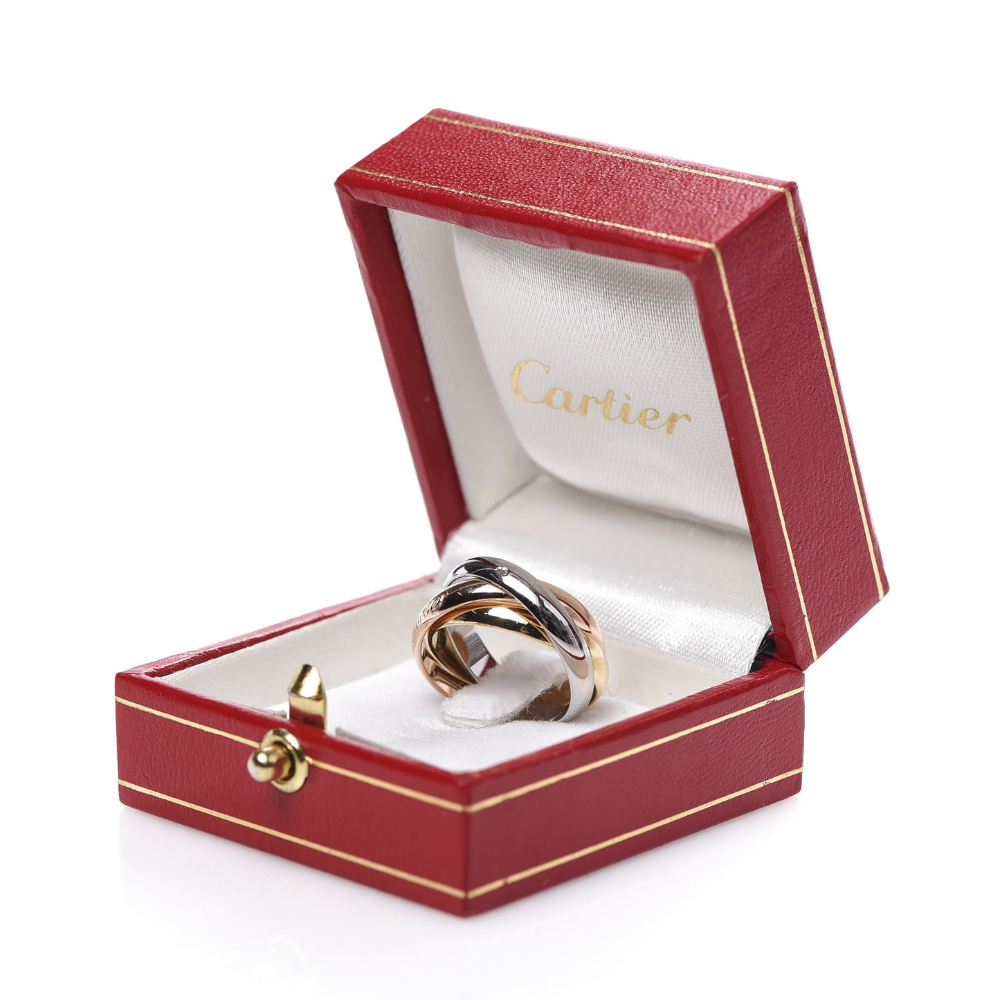 18K Pink Yellow White Gold Classic Les Must De Trinity Ring 51 5.75