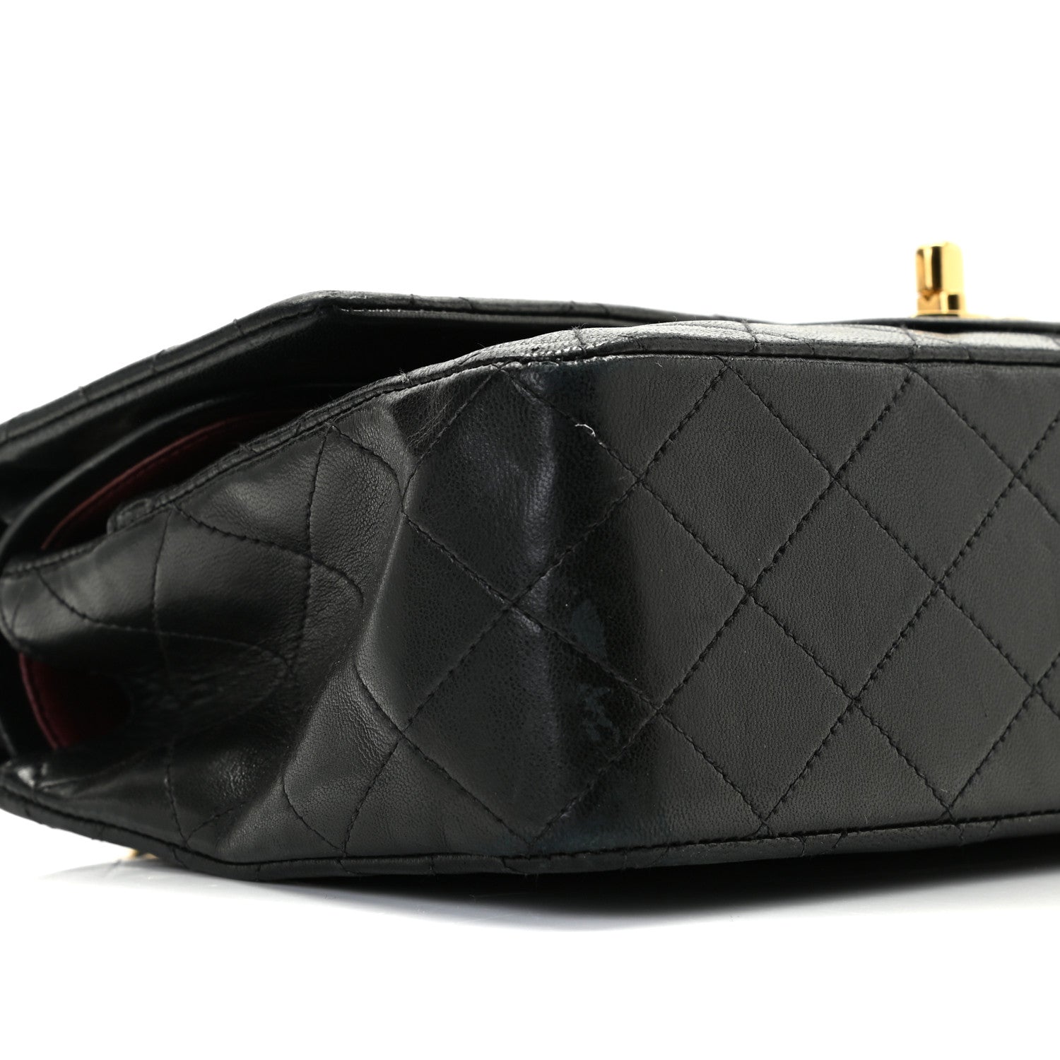 Chanel Lambskin Quilted Medium Double Flap Black 10 of 10