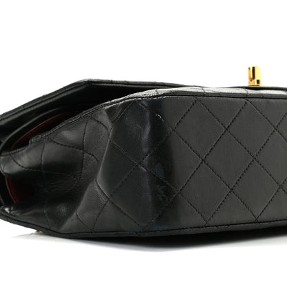 Chanel Lambskin Quilted Medium Double Flap Black 10 of 10