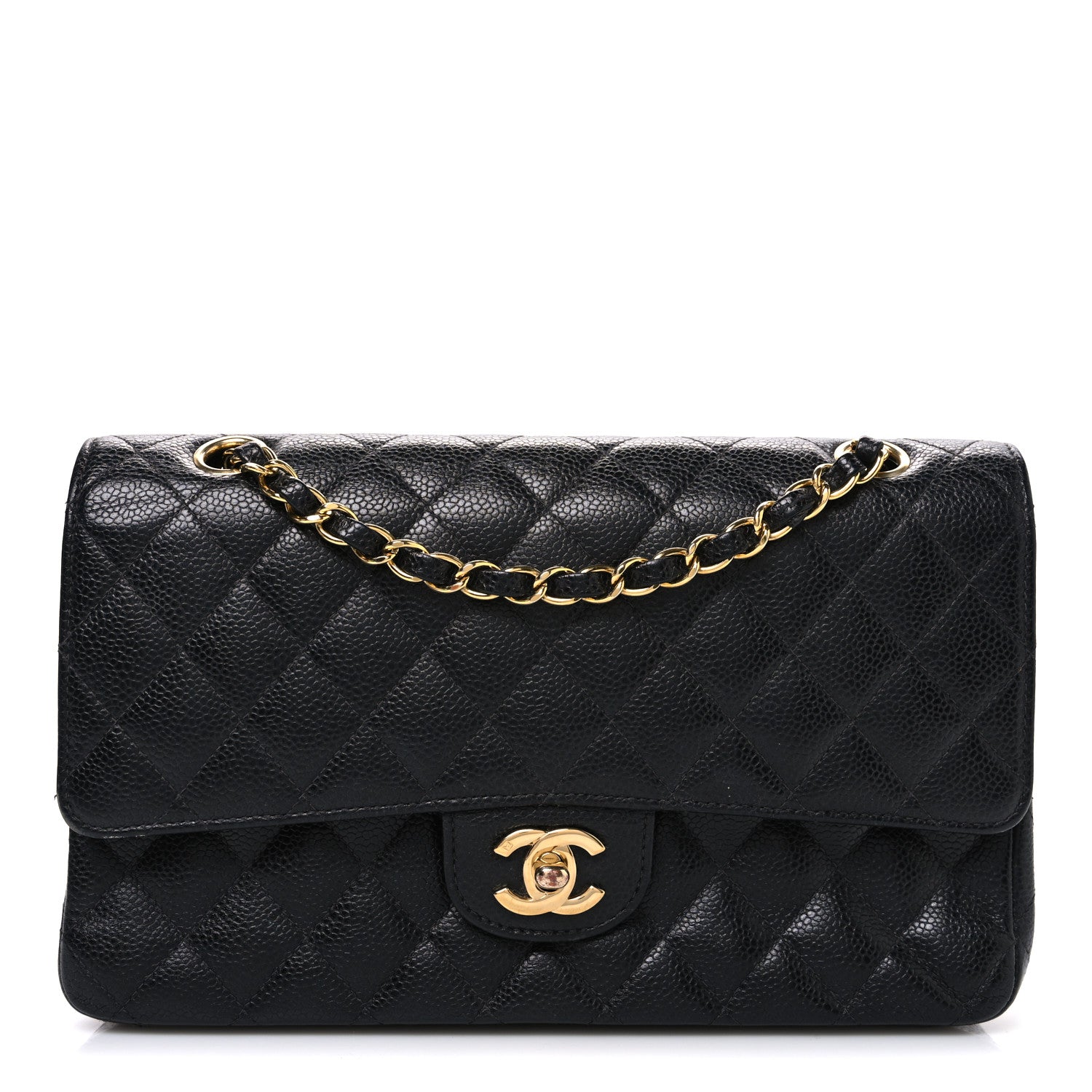 Chanel Caviar Quilted Medium Double Flap Black 1 of 12