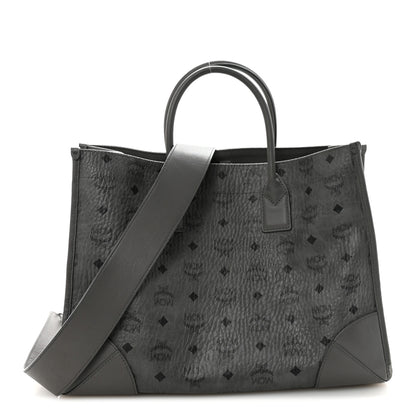 MCM Visetos Large Munchen Tote Grey 1 of 10