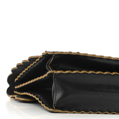 Fendi Vitello Liberty Scalloped Studded Kan I Shoulder Bag Black 9 of 10