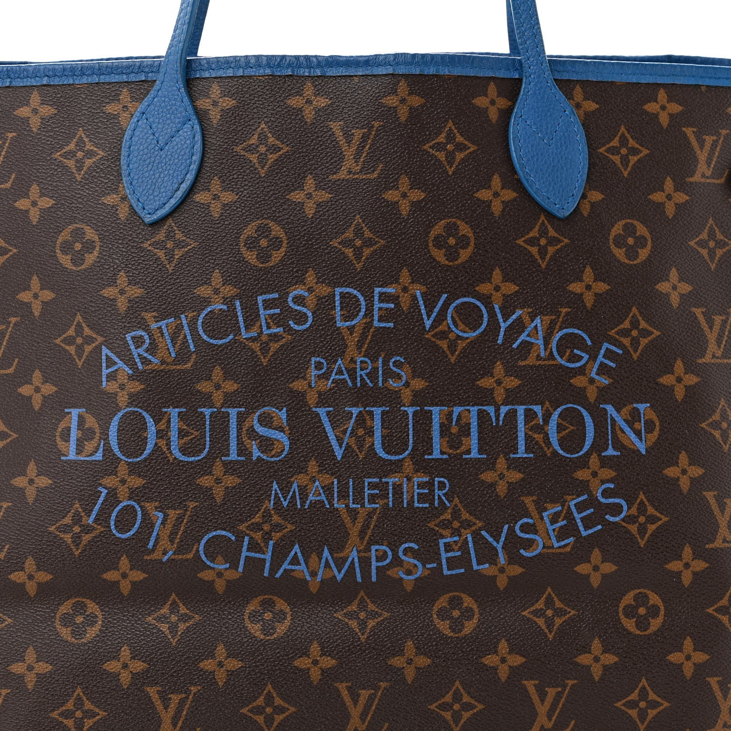 Louis Vuitton Monogram Articles de Voyage Ikat Neverfull GM Grand Blue 7 of 10