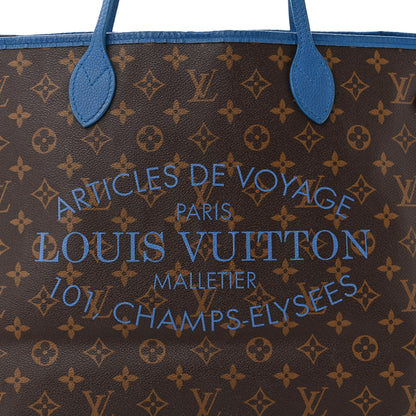 Louis Vuitton Monogram Articles de Voyage Ikat Neverfull GM Grand Blue 7 of 10