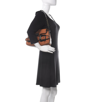 Fendi Nappa Patent B Bis Flap Bag Osso Black 3 of 16