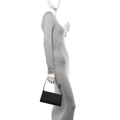 Louis Vuitton Epi Pochette Accessories 24 Black 3 of 9