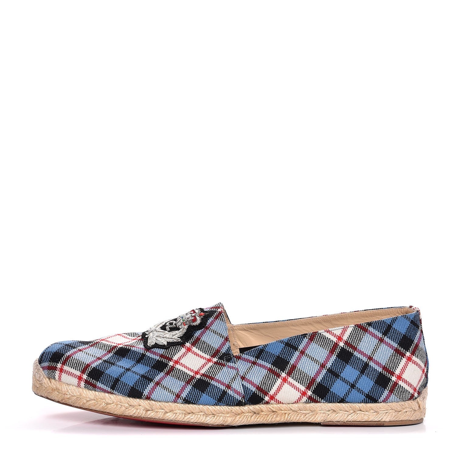 Christian Louboutin CHRISTIAN LOUBOUTIN Tartan Papi Hugo Espadrilles 46 Blue 1 of 9