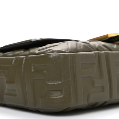 Fendi Nappa FF 1974 Embossed Baguette Avocado 9 of 10