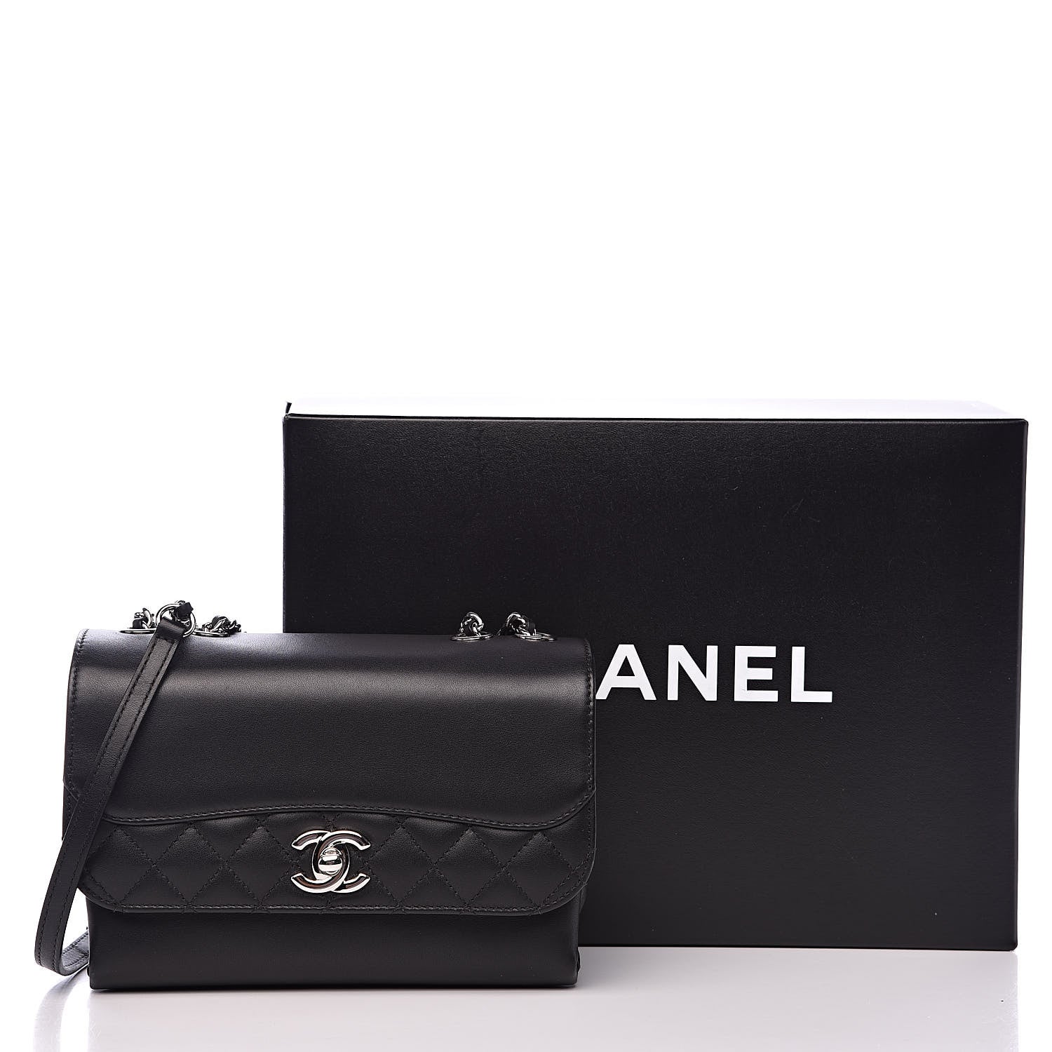 Chanel Calfskin Mini Tramezzo Flap Black 12 of 12