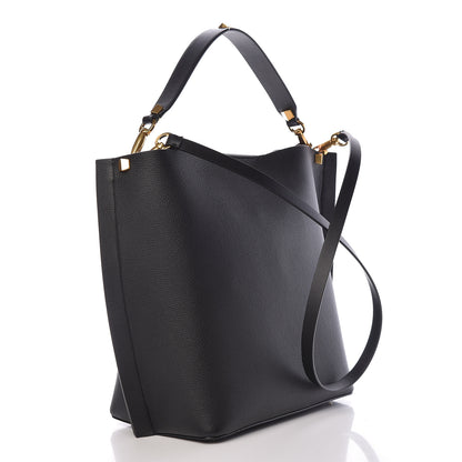 Valentino Garavani Grainy Calfskin Escape Hobo Bag Black 5 of 13
