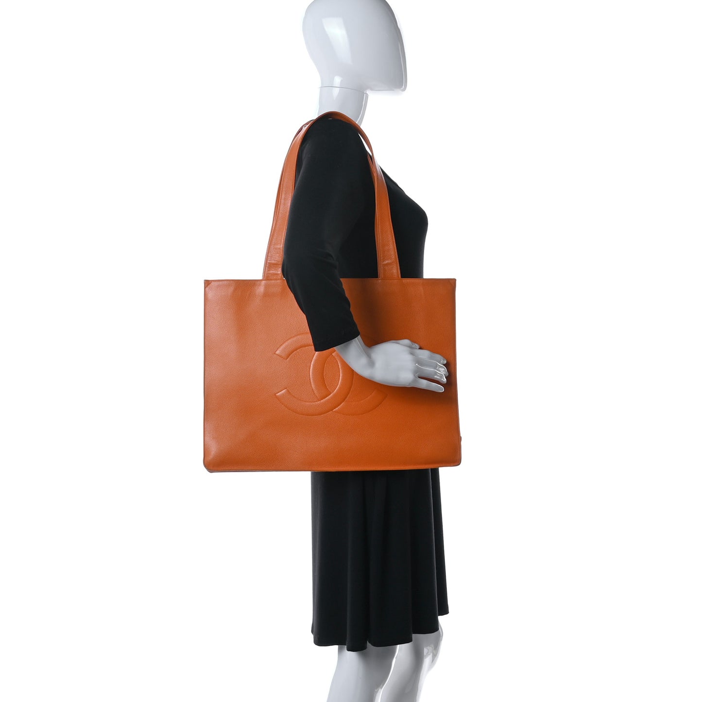 Caviar CC Timeless Shoulder Bag Orange
