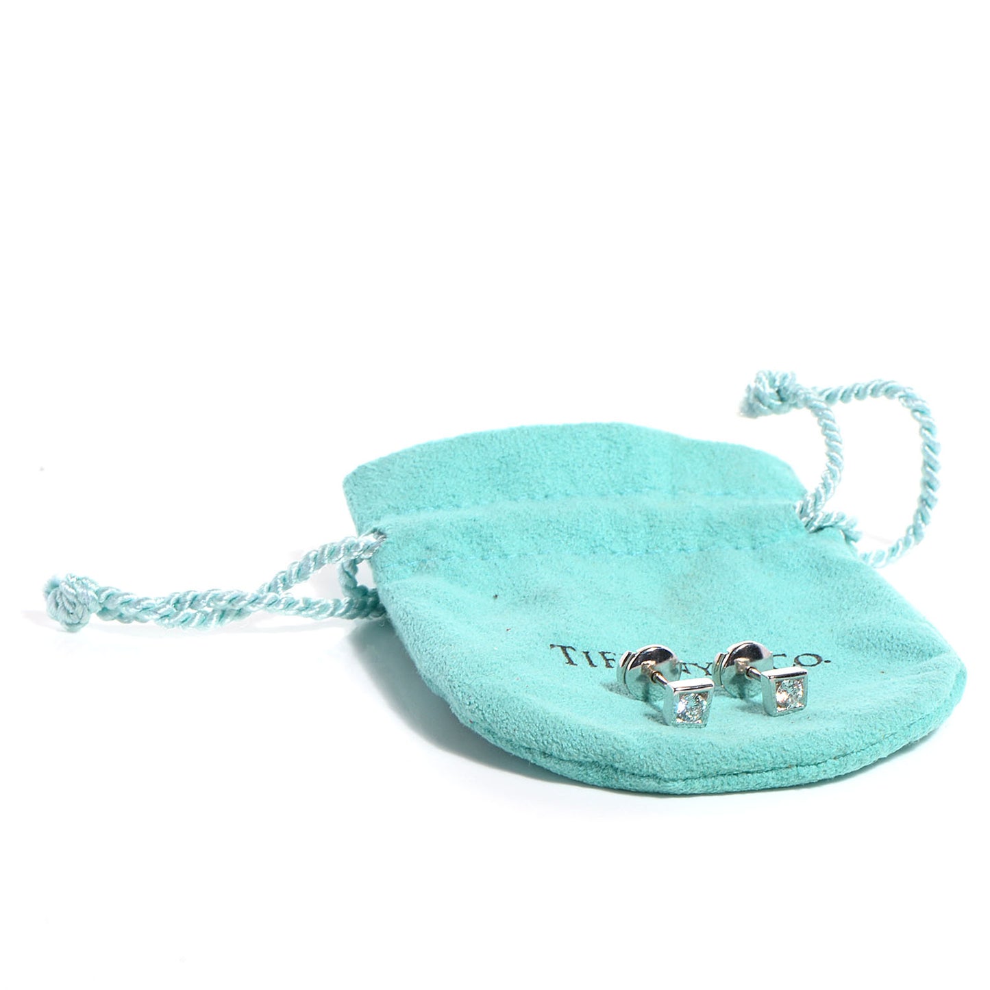 18k White Gold Frank Gehry Torque Earrings