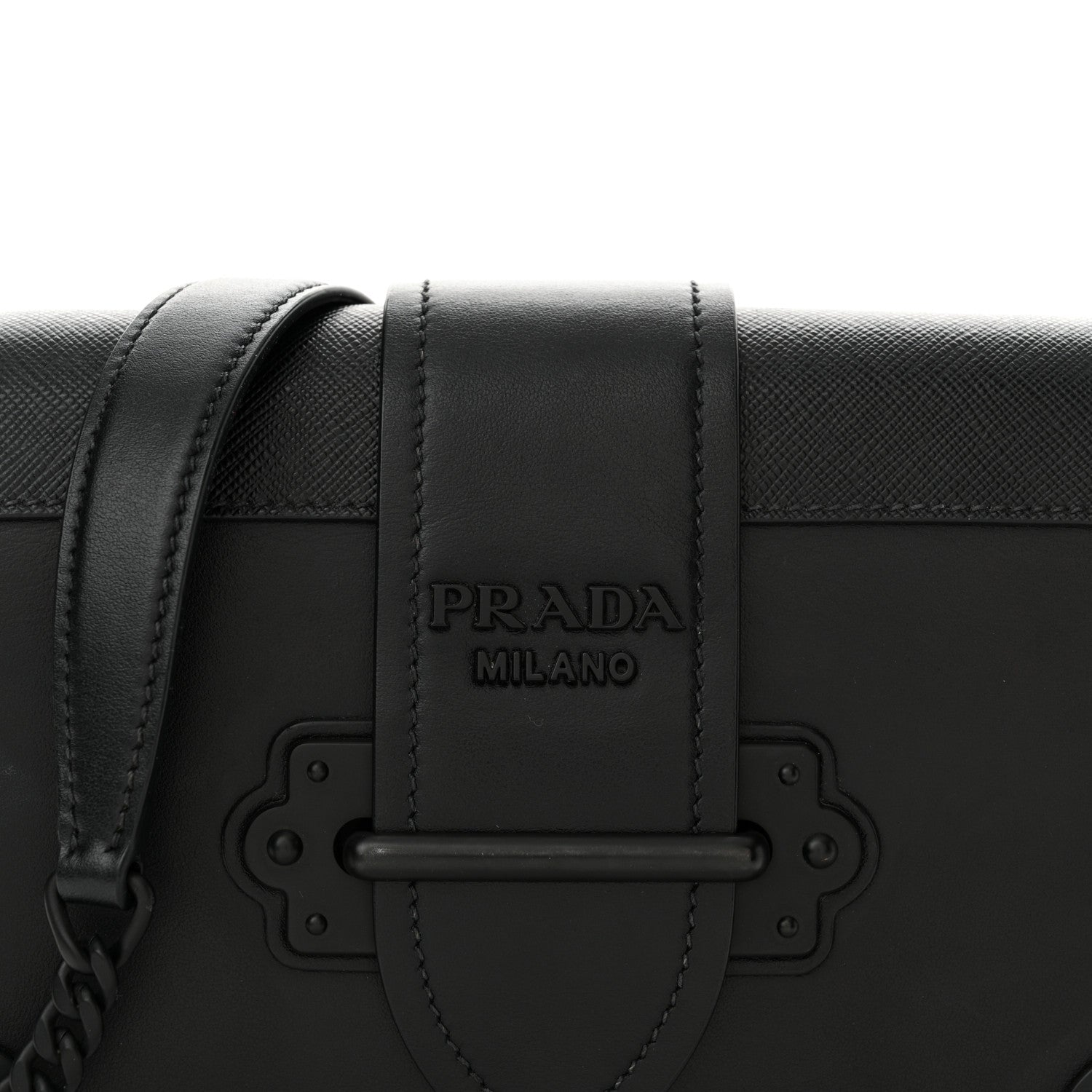 Prada City Calfskin Saffiano Cahier Bag Black 7 of 11