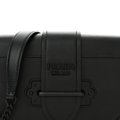 Prada City Calfskin Saffiano Cahier Bag Black 7 of 11