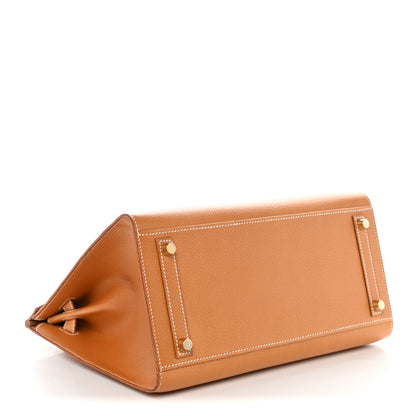 Hermes Vache Naturelle Grainee Birkin Sellier 30 Natural Sable 4 of 12