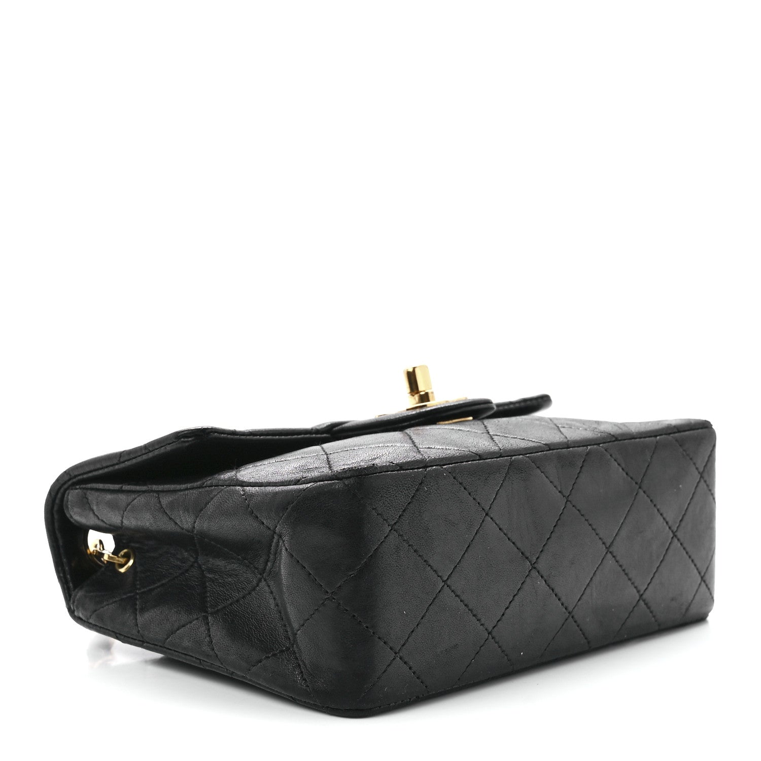 Chanel Lambskin Quilted Mini Square Flap Bag Black 3 of 11