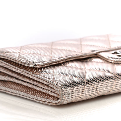 Chanel Metallic Calfskin Quilted Pixel Effect Large Flap Wallet Pink 9 of 13