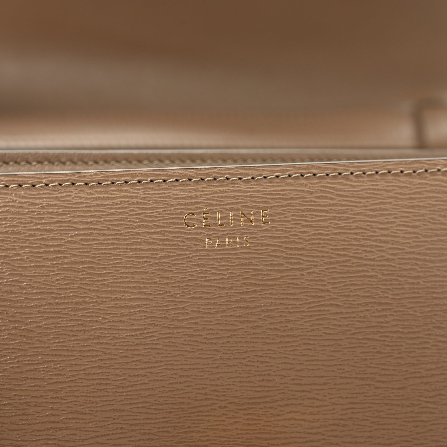 Liege Calfskin Medium Classic Box Flap Bag Taupe