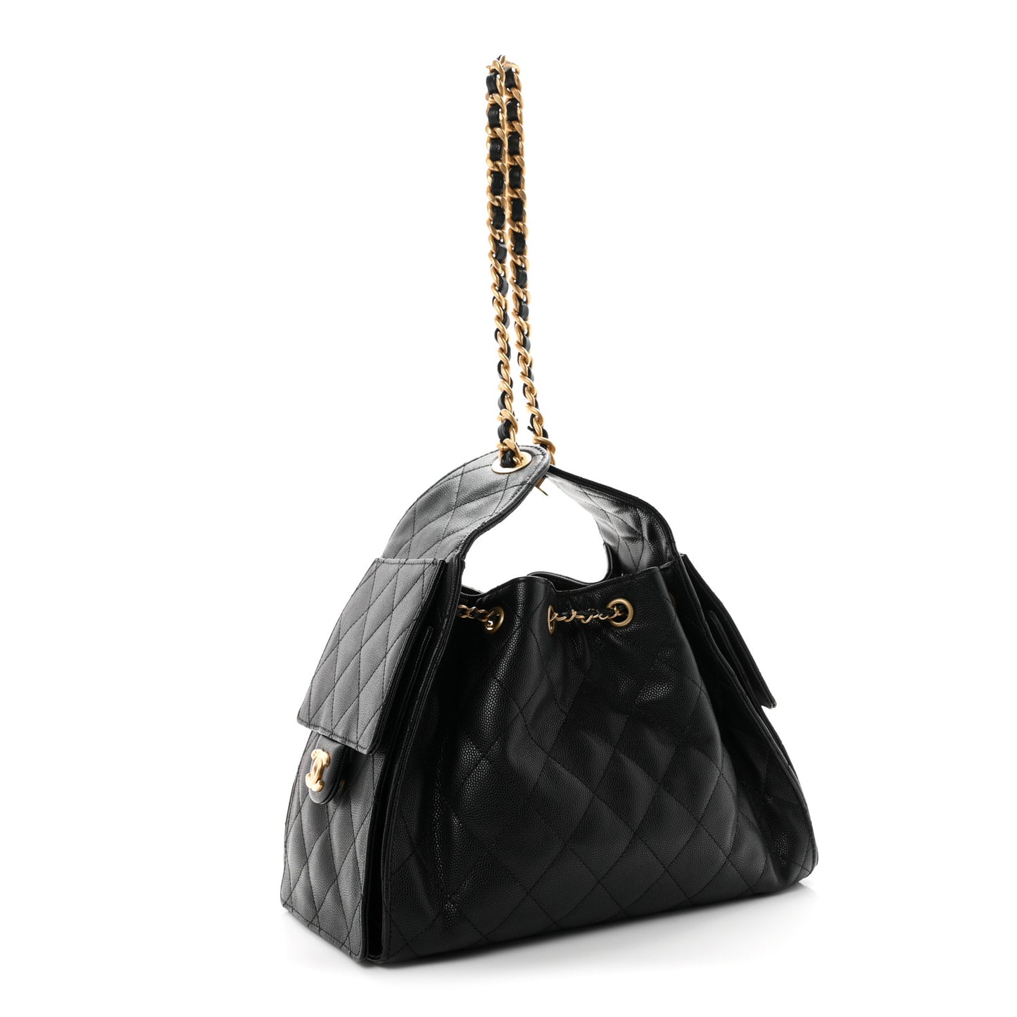 Caviar Quilted Small Chanel 25 Handbag Black