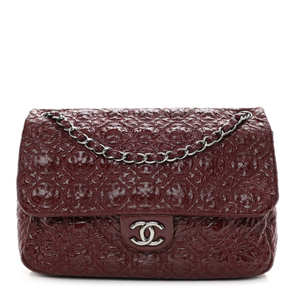 Chanel Vinyl Rock In Moscow Single Flap Dark Red 1 of 9
