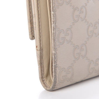 Gucci Guccissima Icon Bar French Flap Wallet White 12 of 21