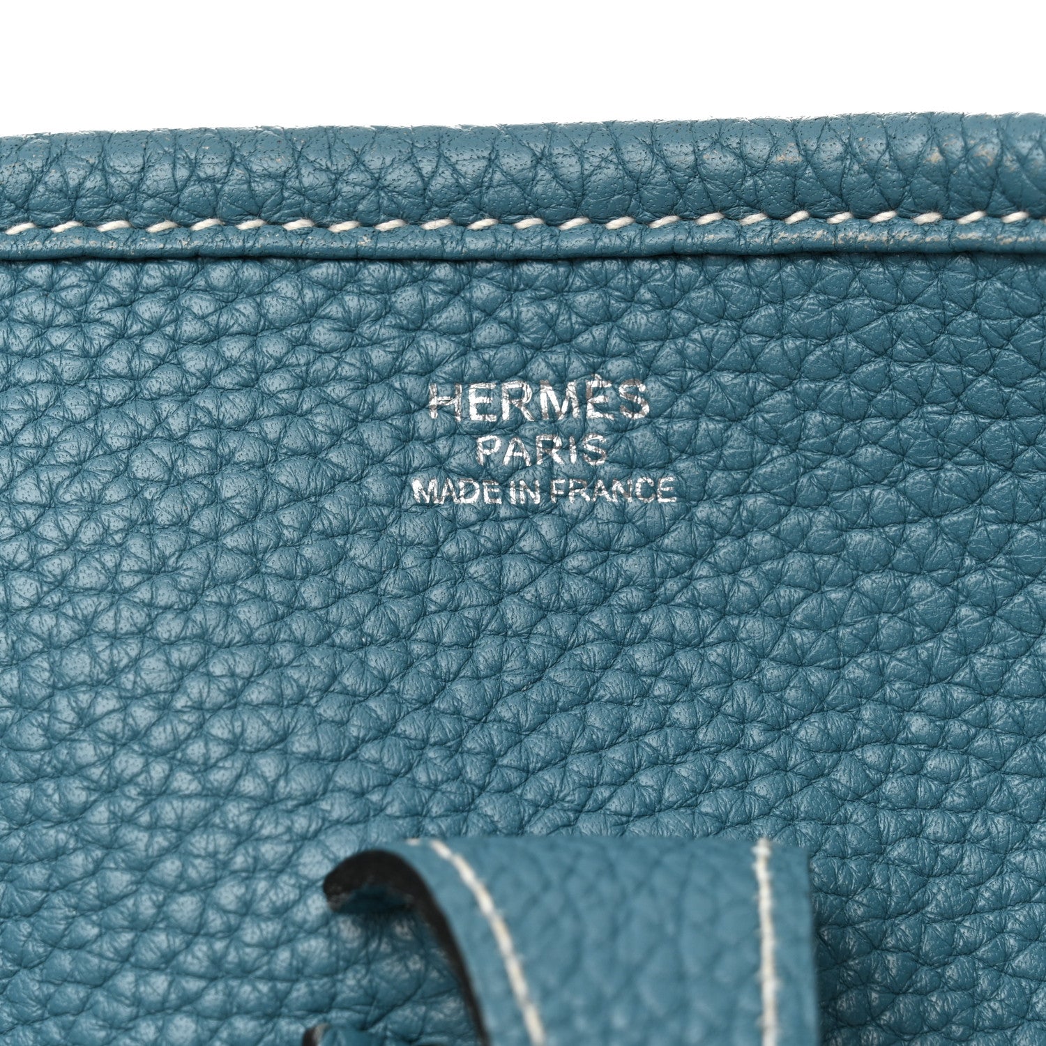 Hermes Taurillon Clemence EVELYNE III PM Blue Jean 6 of 11