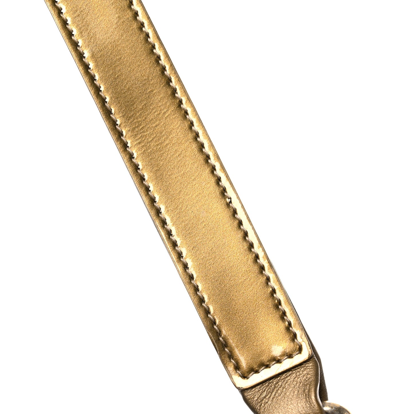 Metallic Patent Calfskin Quilted Medium Boy Flap Gold