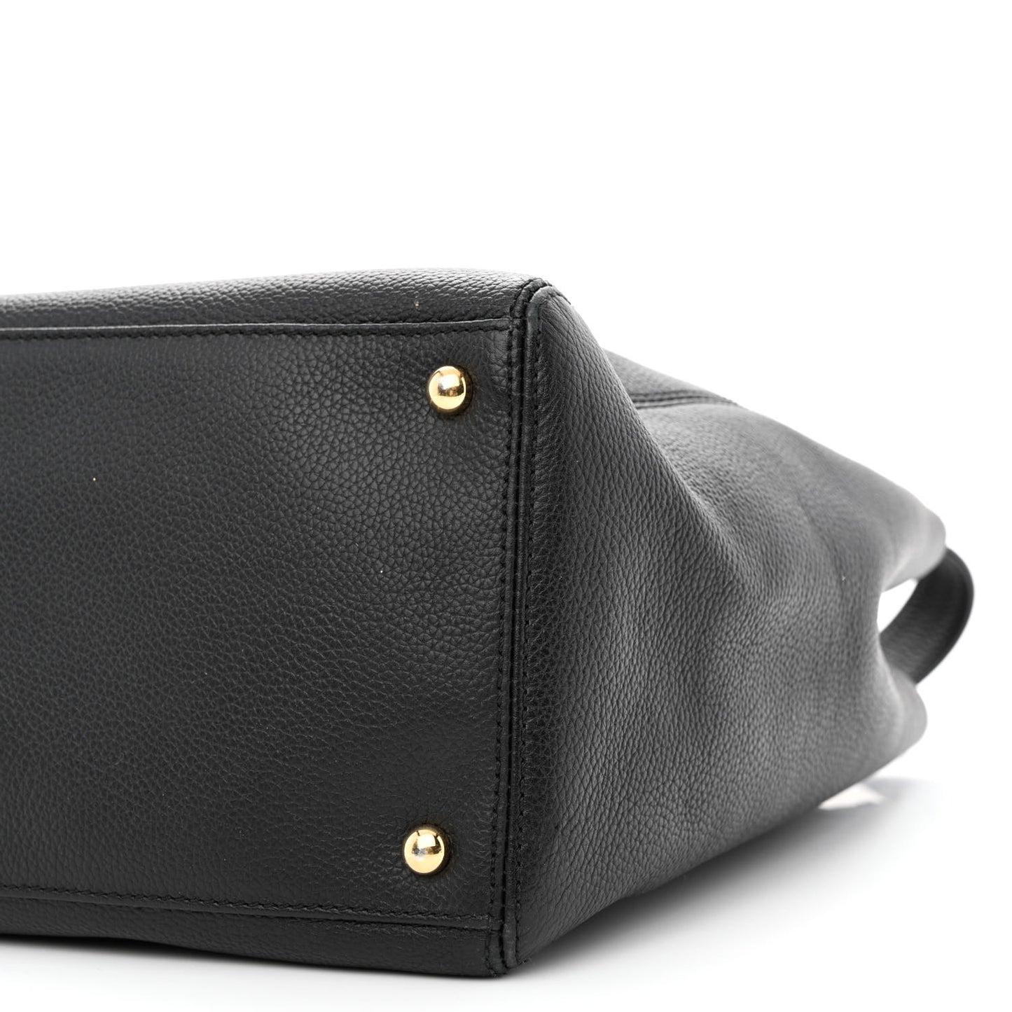 Calfskin Cerf Executive Shopper Tote Black