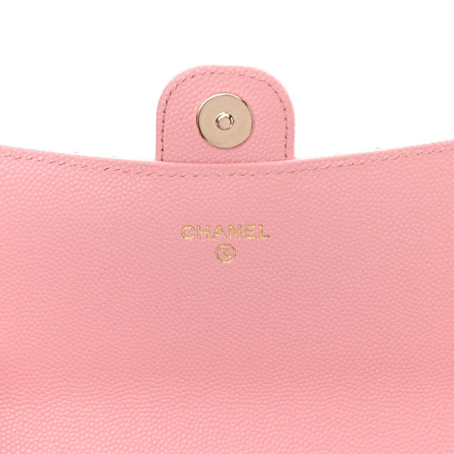 Chanel Caviar Quilted Phone Holder Wallet on Removable Chain Pink 6 of 12