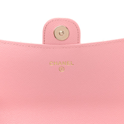 Chanel Caviar Quilted Phone Holder Wallet on Removable Chain Pink 6 of 12