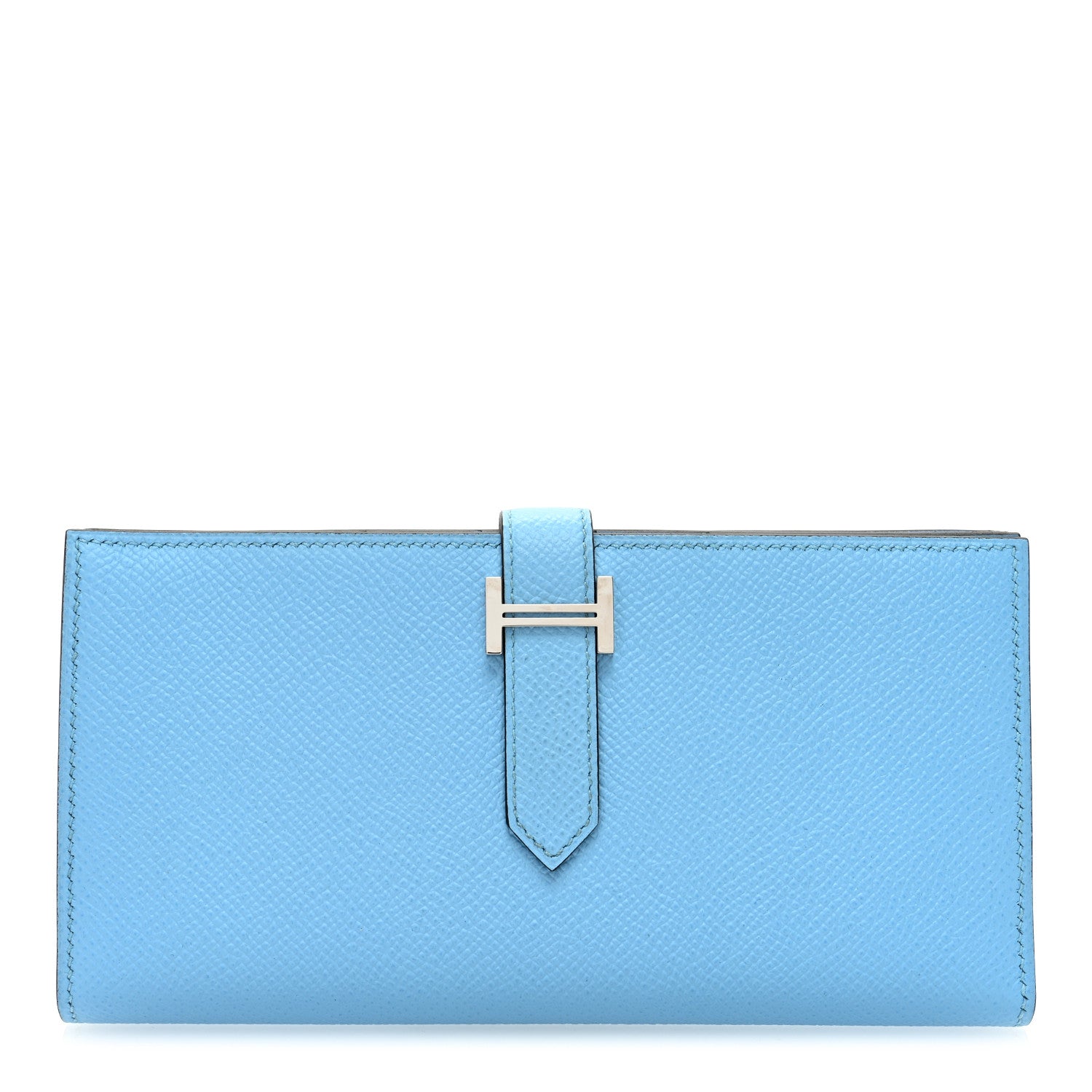 Hermes Epsom Bearn Gusset Wallet Celeste 1 of 8